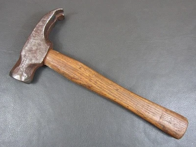 Antique wrought iron claw hammer old tool - Image 1 of 4