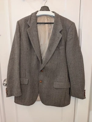 Chaqueta Abrigo Deportivo Vintage Valentino Tweed Lana Academia 44 46 Hecho en Unión EE. UU. Foto 1 de 4