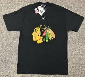Reebok Chicago Blackhawks T-Shirt Herren L schwarz Tuutu #15 Freizeit Logo NHL - Bild 1 von 7