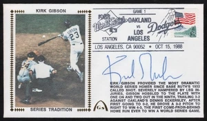GATEWAY 1988 HANDSIGNIERTER KIRK GIBSON "SERIE TRADITION" POSTGÜTESIEGEL UMSCHLAG - Bild 1 von 2