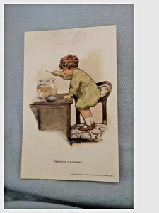 1910 BESSIE GUTMANN POSTCARD THE LONE FISHERMAN - Picture 1 of 3