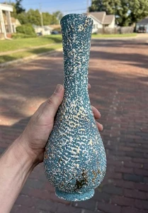Vintage MCM Freeman Mcfarlin Vase Keramik Pottery Türkis Lava Glasur Gold - Bild 1 von 5