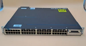 Cisco Catalyst WS-C3750X-48P 48-Port Gigabit PoE+ Managed Switch 1x PSU - Picture 1 of 10