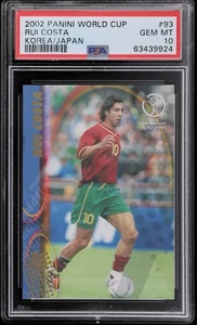 2002 Panini World Cup Korea Japan Rui Costa #93 PSA 10 Gem Mint - Picture 1 of 2