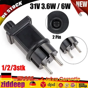 LED Lichterketten Netzteil Adapter Transformator Treiber IP44 31V Max 3.6 /6W`DE - Bild 1 von 29