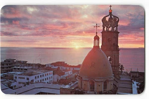 Schöne Dämmerung im exotischen Puerto Vallarta, Jalisco, Mexiko Vintage Postkarte VPC2. - Bild 1 von 2