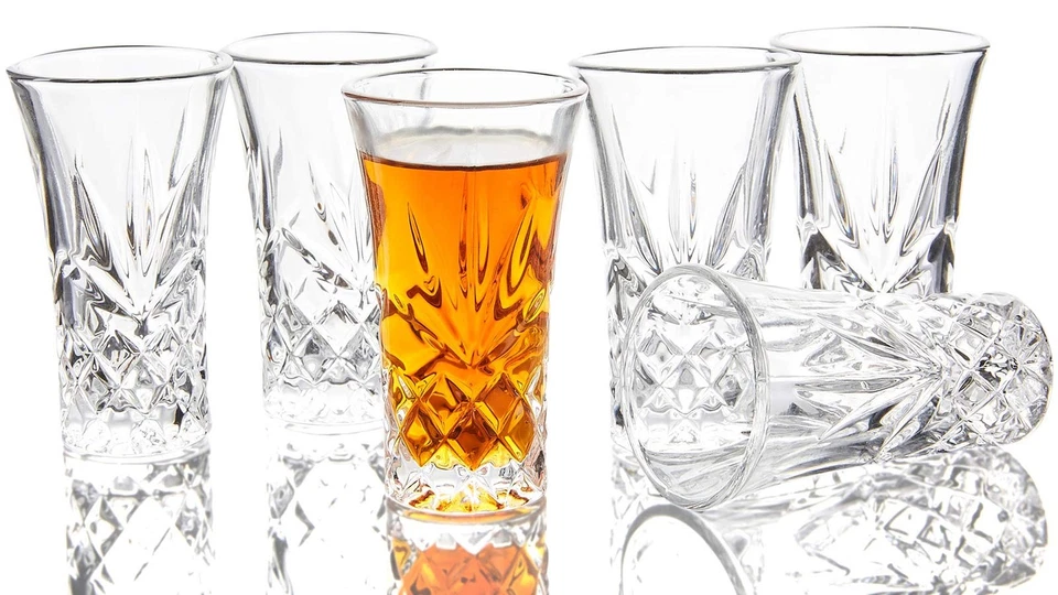 Jaief Set of 6 Tequila Glasses Heavy Base Shot Glass Cordial 2 Oz