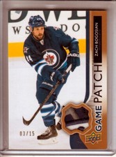 2014-15 Upper Deck Game Patches #ZB Zach Bogosian /15 - Winnipeg Jets
