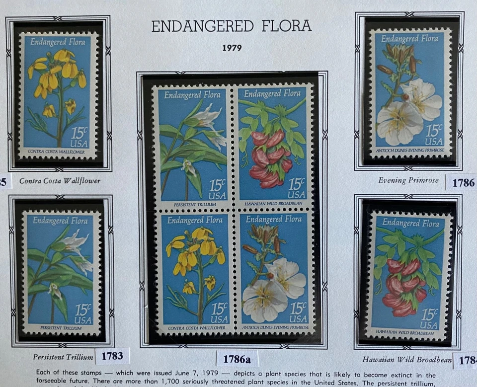 US 1979.  Endangered Flora. Sc#1783-86,86a (Block of 4). MNH. - Image 1 of 1