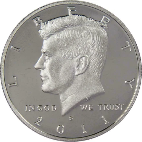 2011 S Kennedy Half Dollar Choice Proof Clad 50c US Coin Collectible Cover