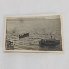 Petite photographie antique photo de la Chine années 1910 port maritime bateaux gens marine
