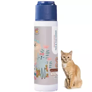 Cat Flea Treatment - Dry Waterless Cat Flea Shampoo Leave-in Powder - Picture 1 of 8