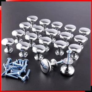 1~30PCS Chrome Drawer Wardrobe Kitchen Cupboard Cabinet Door Knobs Handles - Picture 1 of 9