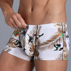 Herren Bedruckt Soft Seidenslips Sexy Low Rise Slips Hohe Qualität Boxershorts - Picture 1 of 12