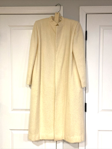 OFF WHITE SUPER RARO ~ MAXI CAPPOTTO VINTAGE (70) Sumiko of America bianco sporco ~ nuovo di zecca