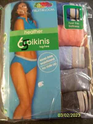 Bikinis Fruit of the Loom talla 5 pequeños para mujer 5 pares Foto 1 de 4
