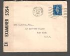 Jul 1940 Wwii Pc90 Censor 5354 Cover Belships Co London/Golders Green To Ny