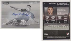 2018 Topps Stadium Club MLS Black & White Auto /99 Keegan Rosenberry #74 Auto