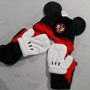 Neu Disney Parks Mouseketeer Mickey Mouse Mütze & Handschuhe Einteiler Erwachsenengröße - Bild 1 von 6