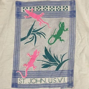 Vintage Damen Tank Top St John Virgin Island Gecko Birdlegs 1989 Einzelnaht - Bild 1 von 10