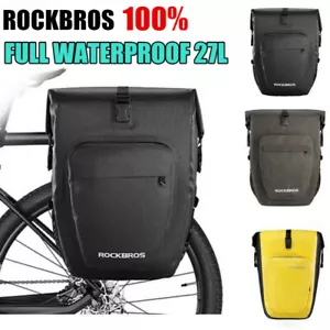 RockBros Fahrrad hinten Rack Tasche Upgrade Wasserdicht Fahrrad Koffer Pack Sitztasche 27L - Bild 1 von 14