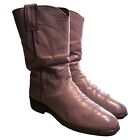 Vtg Justin L3065 Pink Mauve Leather Roper Western Cowboy Boots Women's 6 B USA