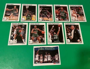 DALLAS MAVERICKS TEAM SET 1991-92 NBA HOOPS BLACKMAN LEVER TARPLEY HARPER - Foto 1 di 1