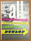1953 Aircraft Advert DUNLOP RUBBER COMPANY TYRES WHEELS BRAKES FLEXIBLE PIPES 