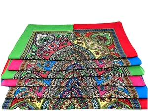 LOTTO 12 PEZZI Bandana Sciarpa Fascia Testa 100% Cotone. - Foto 1 di 8