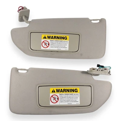 Juego de pares de parasoles laterales para conductor y pasajero Volvo XC90 2003-2005 beige iluminado Foto 1 de 4