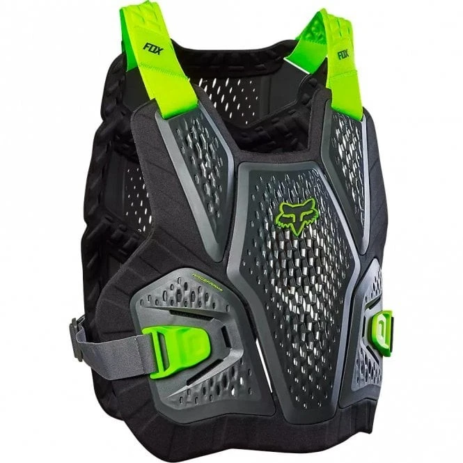 FOX (Adult) MX Armour - Raceframe Chest Soft Back D3O (Dark Shadow/Fluo Yellow) - Image 1 of 1