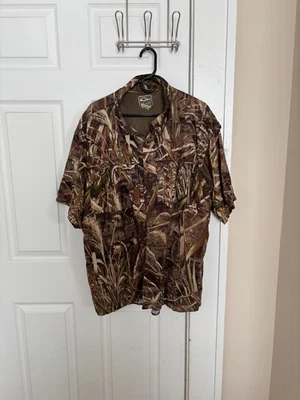 Drake Para Hombres 2XL Camuflaje Tiro Caza Botones Ventilados Aves Acuáticas Manga Corta Foto 1 de 4
