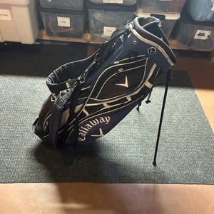 Callaway Dual Strap Black Blue Golf Carry Stand Bag 7 Way Divider - Picture 1 of 9