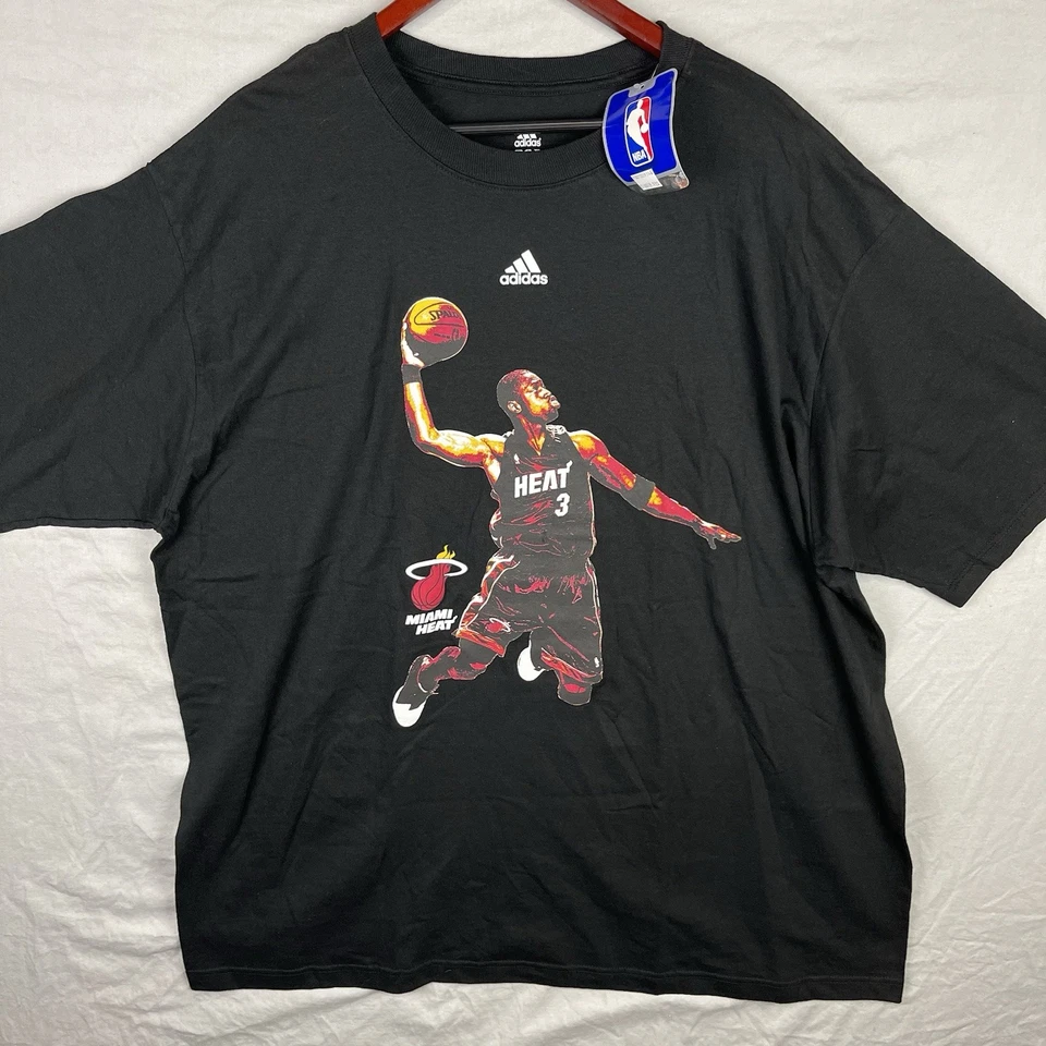 Camisa Dwyane Wade Hombres 2XL XXL Adidas Dunk Dunking Miami Heat NBA Baloncesto Foto 1 de 4
