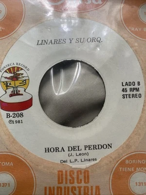 Chu Linares y Su Orq. - Hora Del Perdon 45 RPM Vinyl Killer Record Rare Salsa - Image 1 of 3