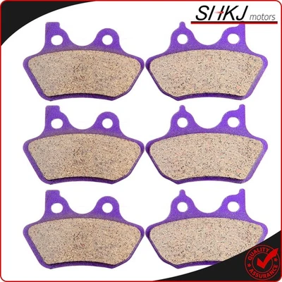 3 Pair Front & Rear Brake Pads Kit For Harley-Davidson FLSTF Fatboy 2000-2007 - Image 1 of 4
