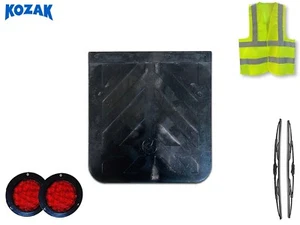 KOZAK Black Rubber Mud Flap + Accessories - Picture 1 of 4