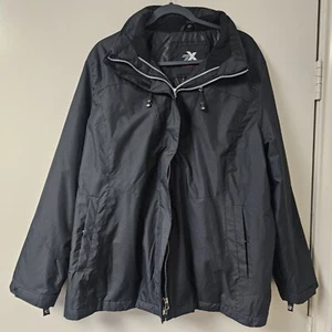 ZeroXposur Men's XL Black Coat Full Zip PVC Coating 5 Pockets Adj Bottom No Hood - Picture 1 of 6