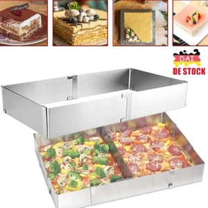 Kuchenform Rechteckig Blechkuchen Ofenblech Backblech Brotform Backrahmen Pizza - Bild 1 von 18