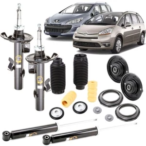 Kit 4 ammortizzatori+Supporti Tamponi C4 Picasso 308 CC SW dal 2006 al 2014 - Foto 1 di 4