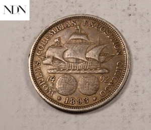 Medio dólar exposición colombiana 1893 - 90 % plata - #H816 - Imagen 1 de 3