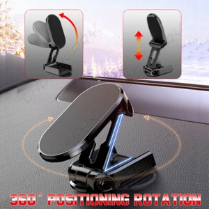 360° Rotation Magnetic Phone Holder Foldable Car Mount Stand Dashboard - - Photo 1 sur 16