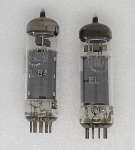 Philips EL84 6BQ5 *Matched Pair* Valvo Label - Austria 1967 KM4 - Test strong - Picture 1 of 6