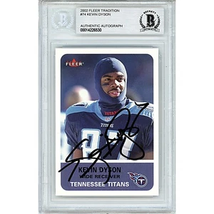Kevin Dyson Signed 2002 Fleer Tradition #74 Titans Card AUTO Beckett Slabbed BAS - Picture 1 of 5