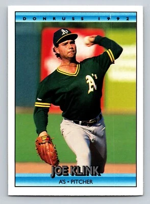 Joe Klink 1992 Donruss #183 Oakland Athletics - Image 1 of 2