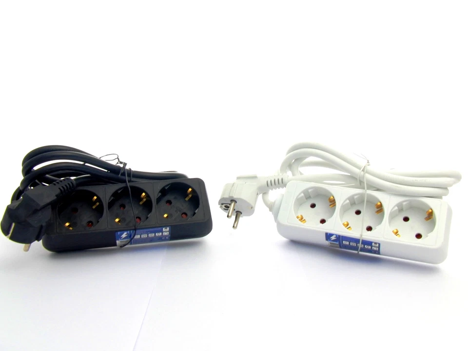 3 Fach Steckdosenleiste mit Kinderschutz  3er Multistecker Mehrfachsteckdose - Bild 1 von 1