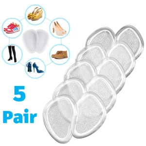 5 Pairs Metatarsal Pads Ball of Foot Soft Gel Cushions Shoe Insert For Women Men - Picture 1 of 7