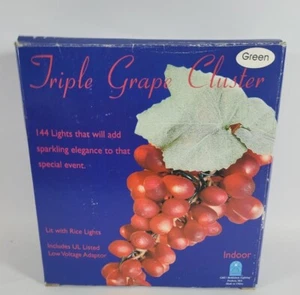 GKI Bethlehem Lighting Green Triple Grape Cluster Rice Lights in Original Box - Picture 1 of 4
