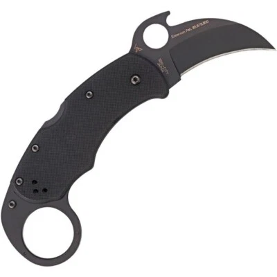 Spyderco Karahawk 2.35" Plain Edge G-10 Handle Folding Knife - Black (C170GBBKP) - Image 1 of 2