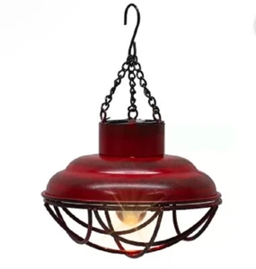 New Red Shed Metal LED Christmas Ornament - Picture 1 of 1